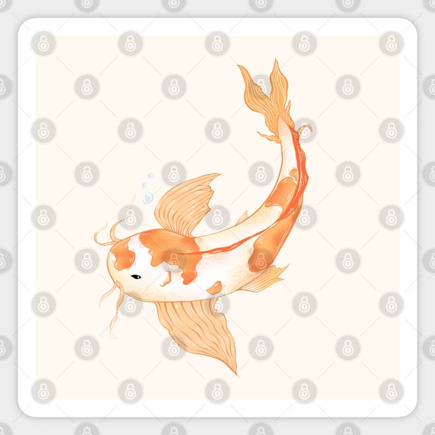 Koi Fish Colored Magnet by SkippinStyleCo